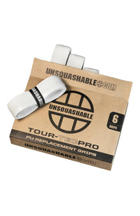 UNSQUASHABLE TOUR-TEC PRO PU Replacement Squash Grip - 6 Grip Pack UNSQUASHABLE